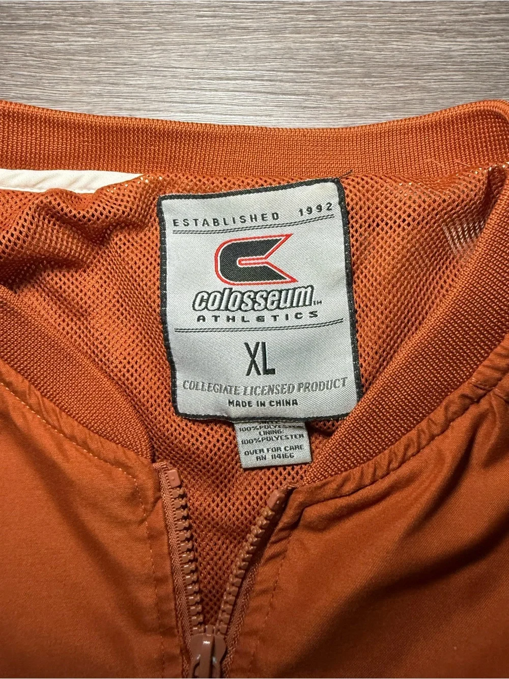 Colosseum Orange Athletic Zip Jacket